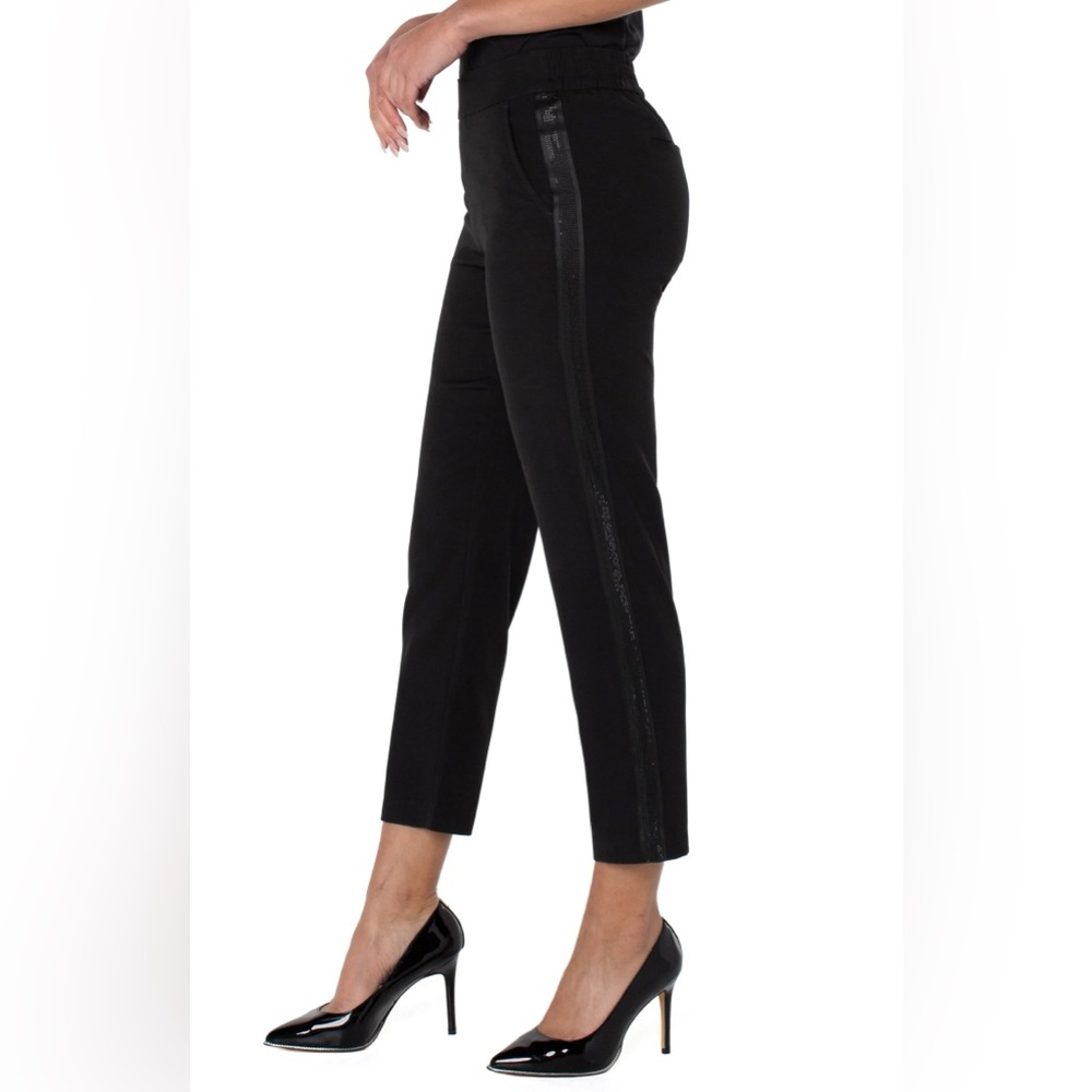 Liverpool Los Angeles Slone Pull-On Trouser - Black with Rhinestones Size 0 / 25